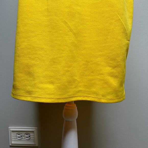 NY & Co. Women's Organza-Sleeve Sheath Dress in Yellow Magic Crepe Size Small - Picture 5 of 10